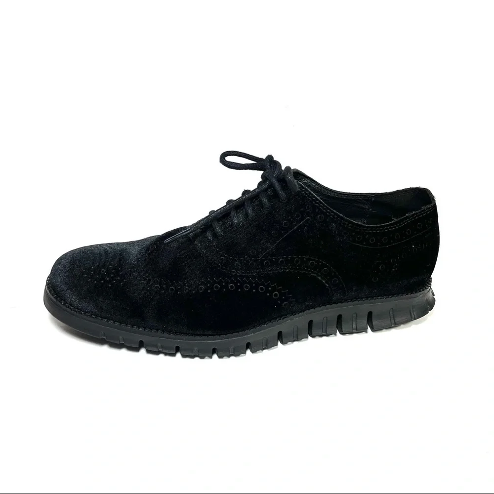 Cole Haan‎ Grand OS Men’s Wingtip Oxfords Black Velvet Size 8.5 M
